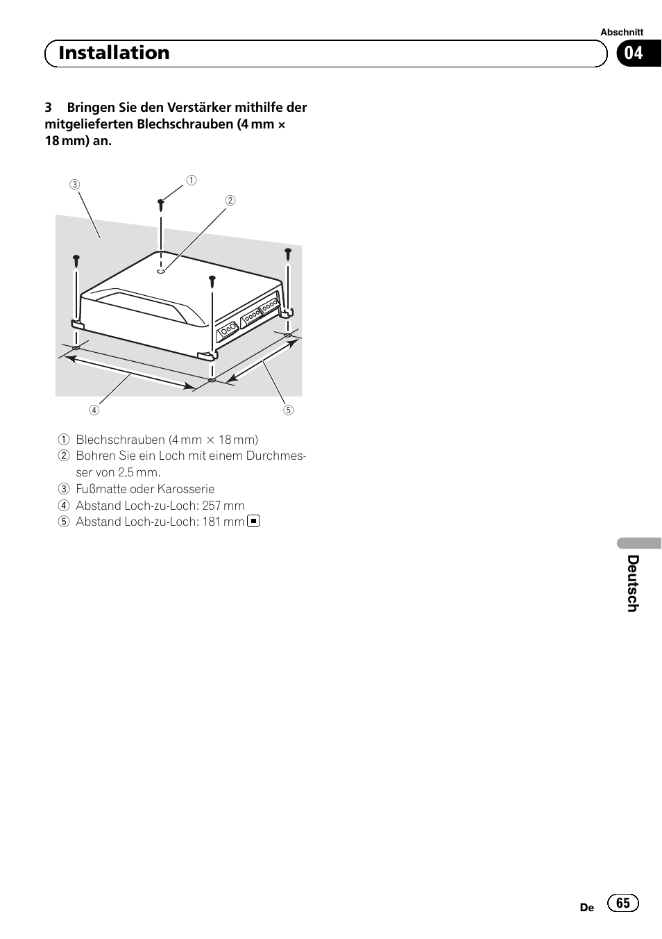 04 installation | Pioneer GM-D8604 User Manual | Page 65 / 96