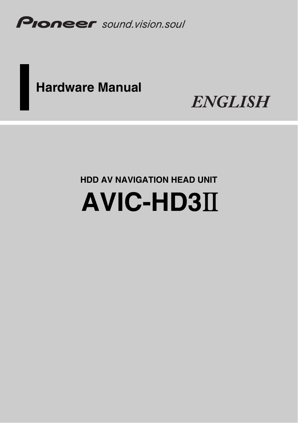 Pioneer AVIC-HD3-II User Manual | 22 pages