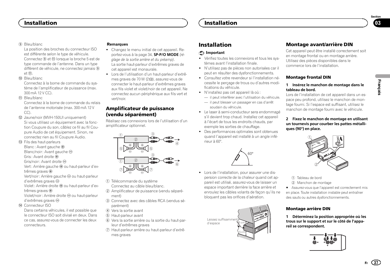 Installation | Pioneer MVH-350BT User Manual | Page 37 / 156