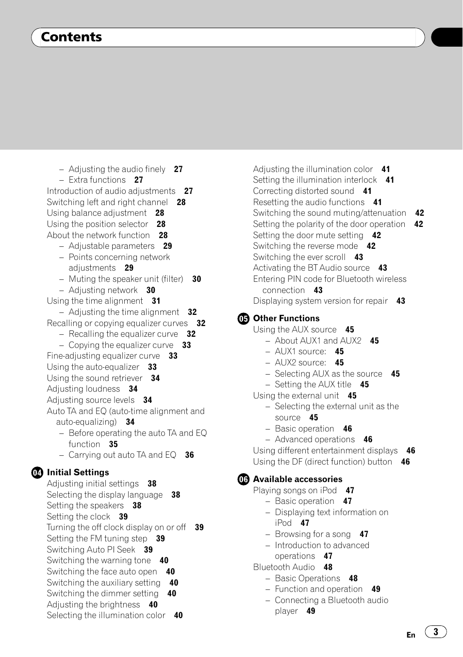 Pioneer DEX-P99RS User Manual | Page 3 / 75