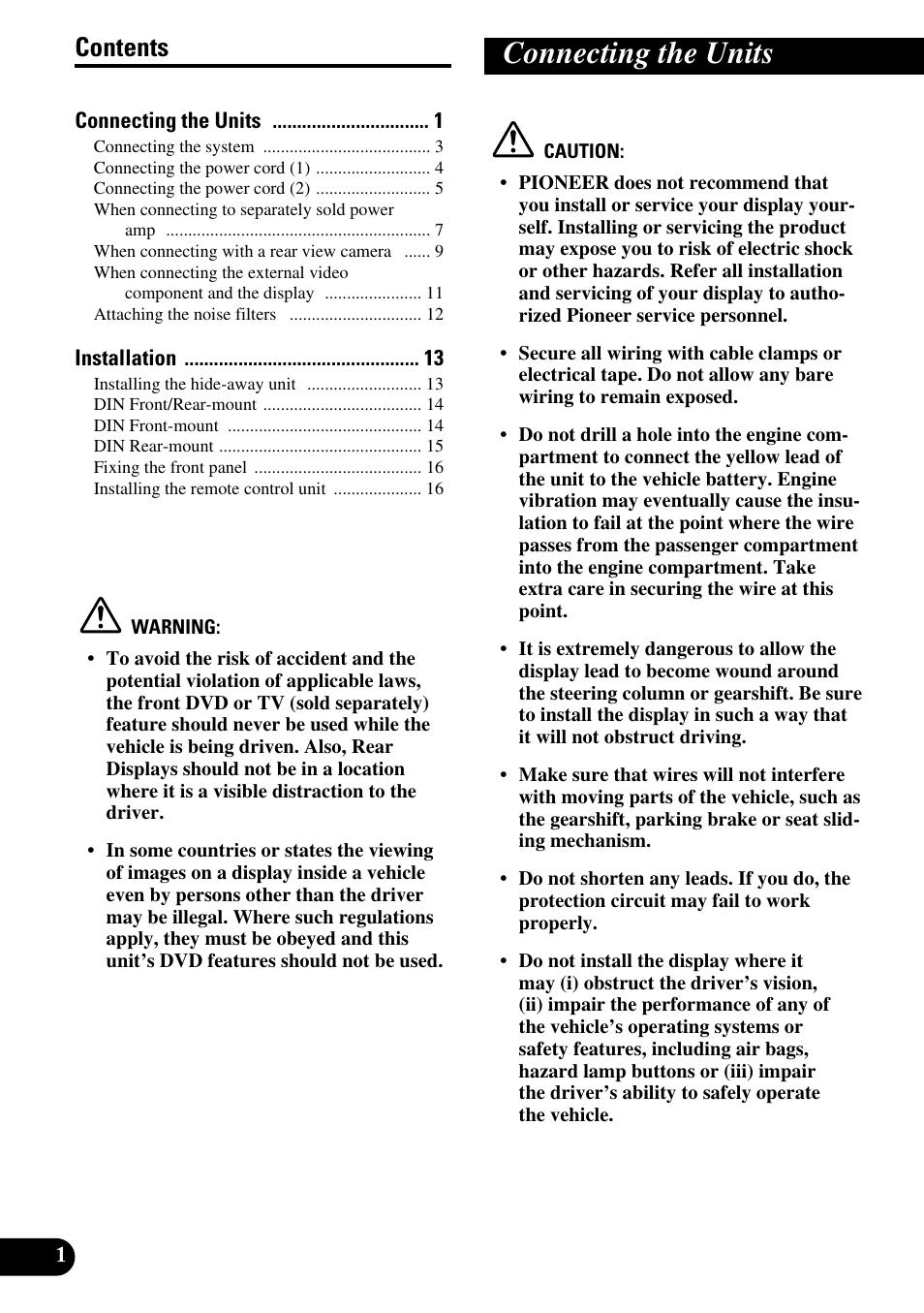 Pioneer AVH-P7500DVDII User Manual | Page 2 / 98