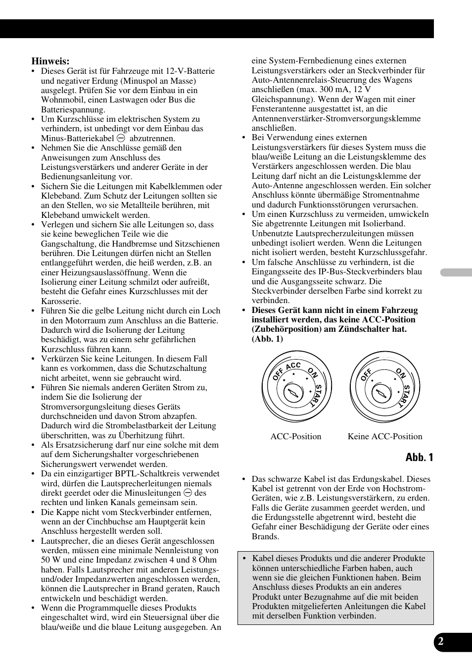 Abb. 1 | Pioneer AVH-P7500DVDII User Manual | Page 35 / 98