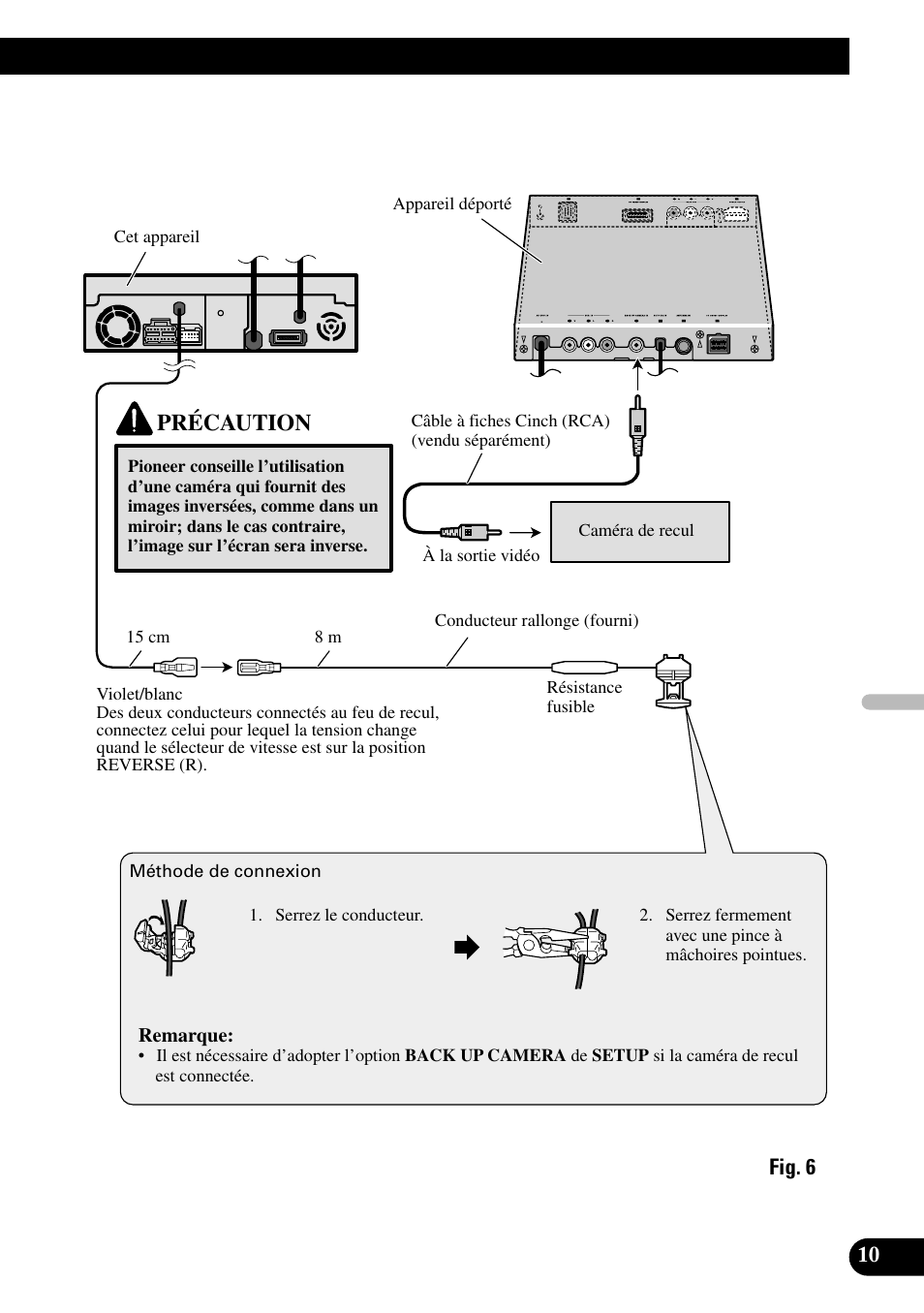 Précaution | Pioneer AVH-P7500DVDII User Manual | Page 59 / 98