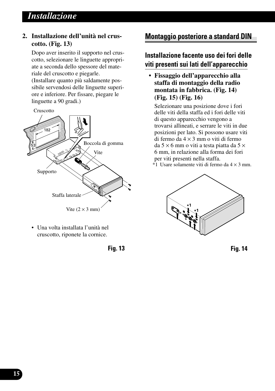 Montaggio posteriore a standard din, Installazione | Pioneer AVH-P7500DVDII User Manual | Page 80 / 98