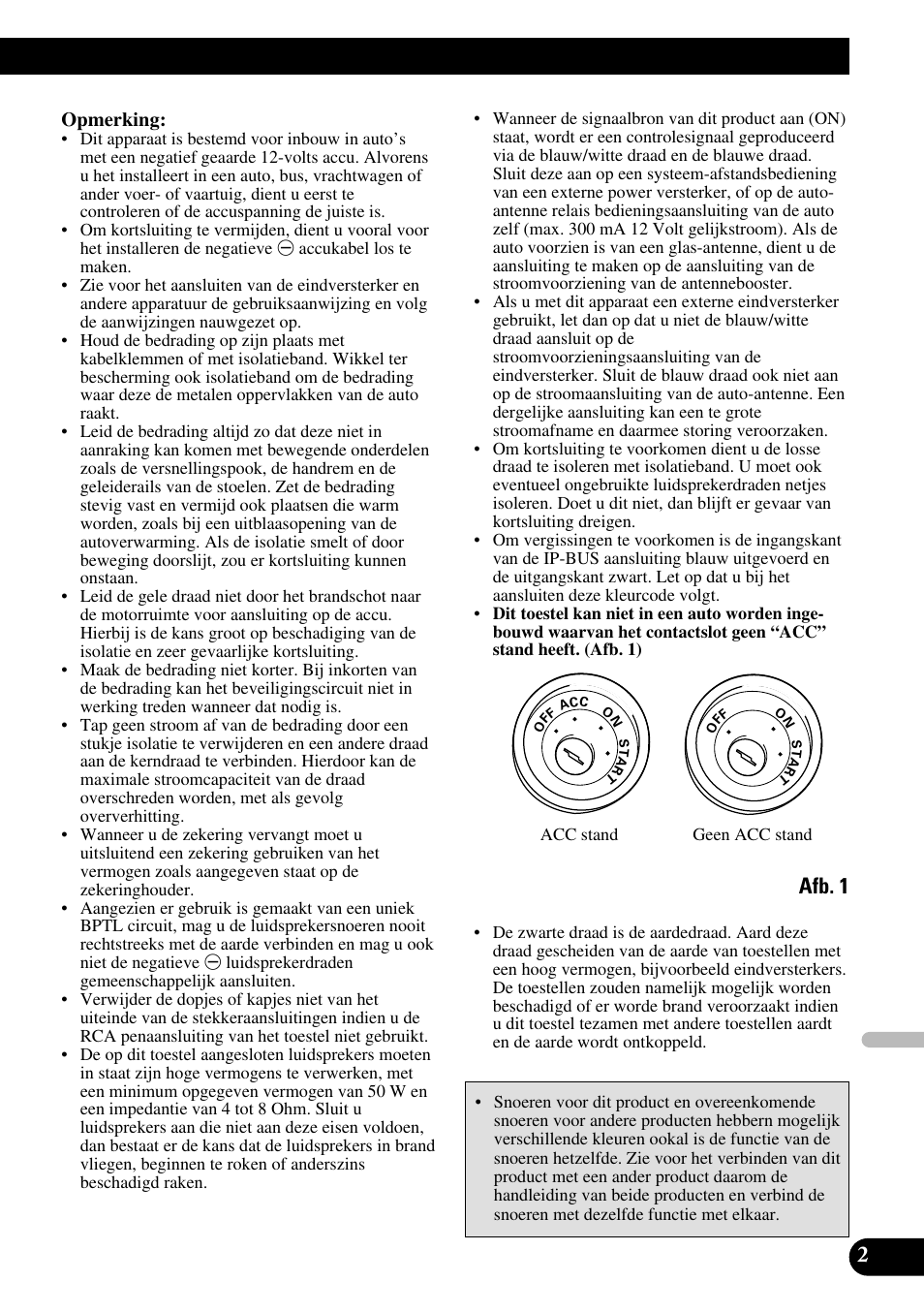 Afb. 1 | Pioneer AVH-P7500DVDII User Manual | Page 83 / 98