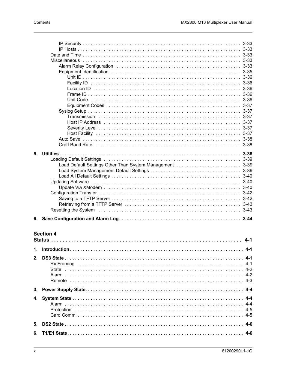 ADTRAN MX2800 M13 User Manual | Page 10 / 200