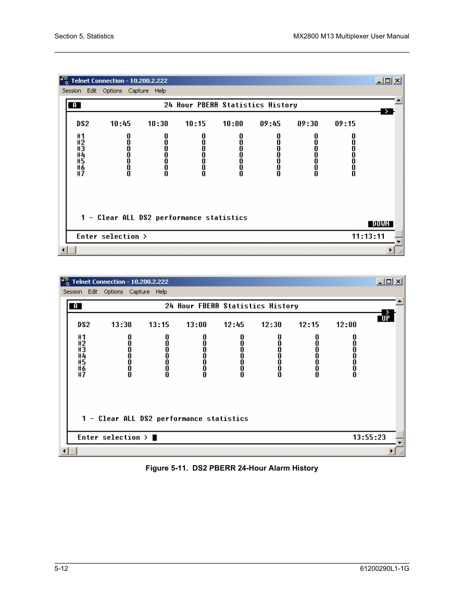 Figure 5-11.ds2 pberr 24-hour alarm history -12, Figure 5 | ADTRAN MX2800 M13 User Manual | Page 102 / 200