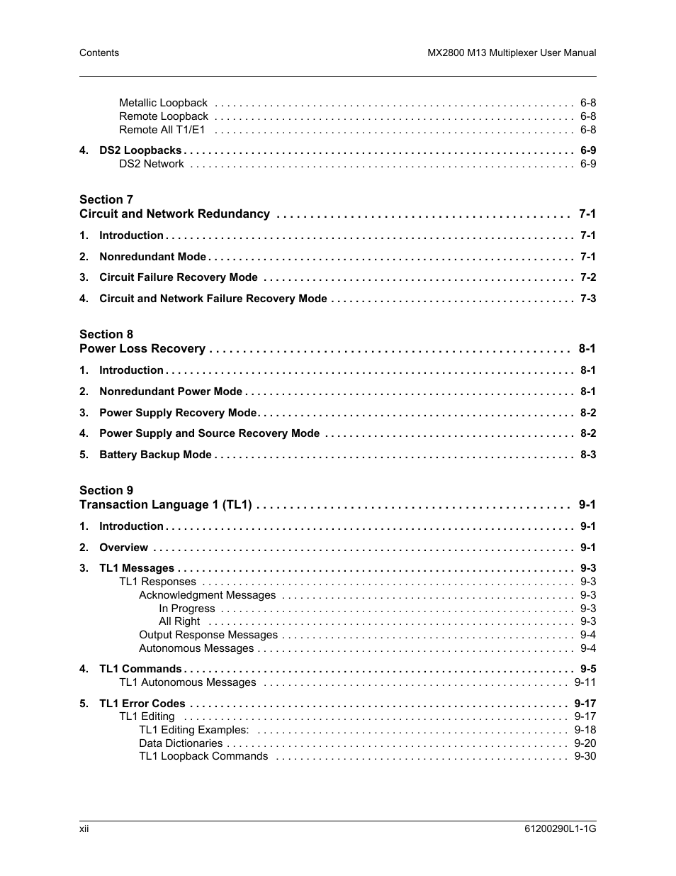 ADTRAN MX2800 M13 User Manual | Page 12 / 200