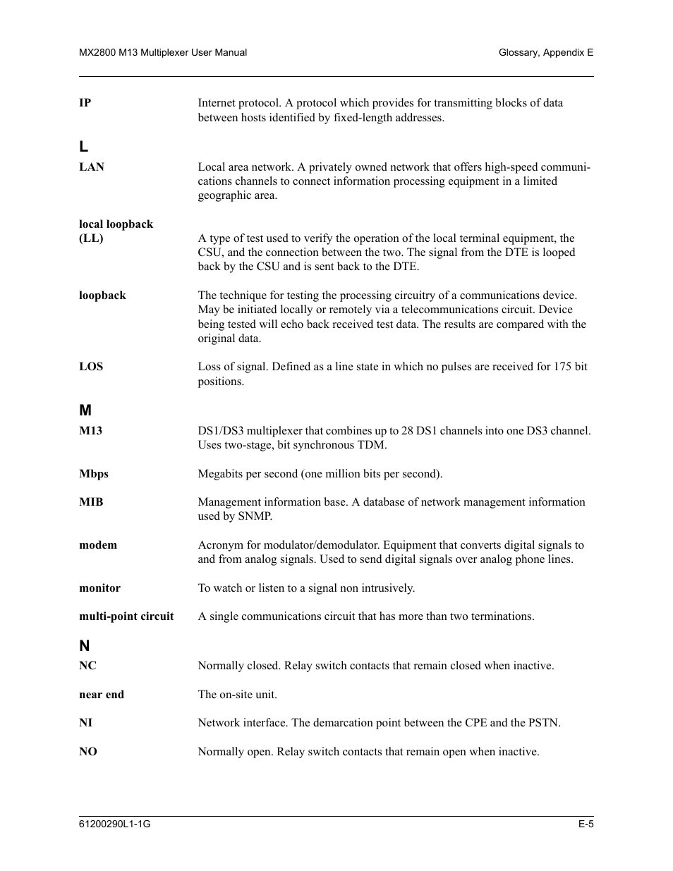ADTRAN MX2800 M13 User Manual | Page 187 / 200