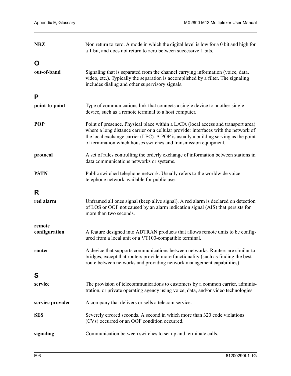 ADTRAN MX2800 M13 User Manual | Page 188 / 200