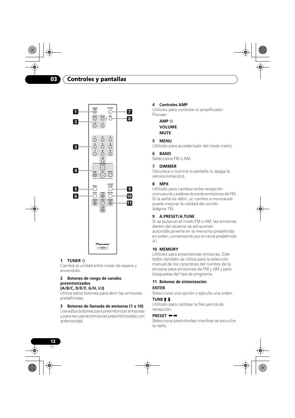 Controles y pantallas 03 | Pioneer F-F3MK2-K User Manual | Page 122 / 156