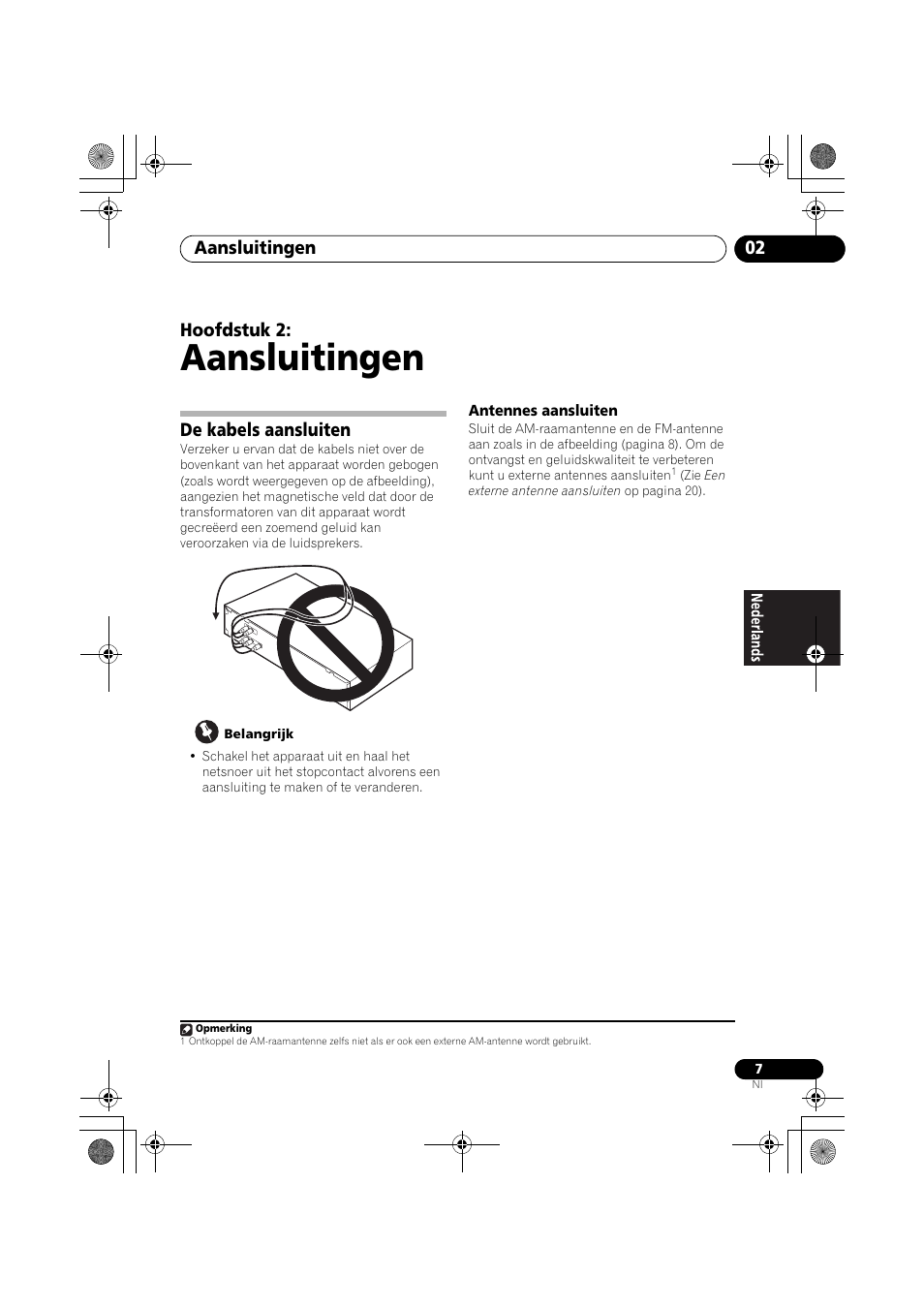 De kabels aansluiten, Aansluitingen, Aansluitingen 02 | Hoofdstuk 2 | Pioneer F-F3MK2-K User Manual | Page 73 / 156
