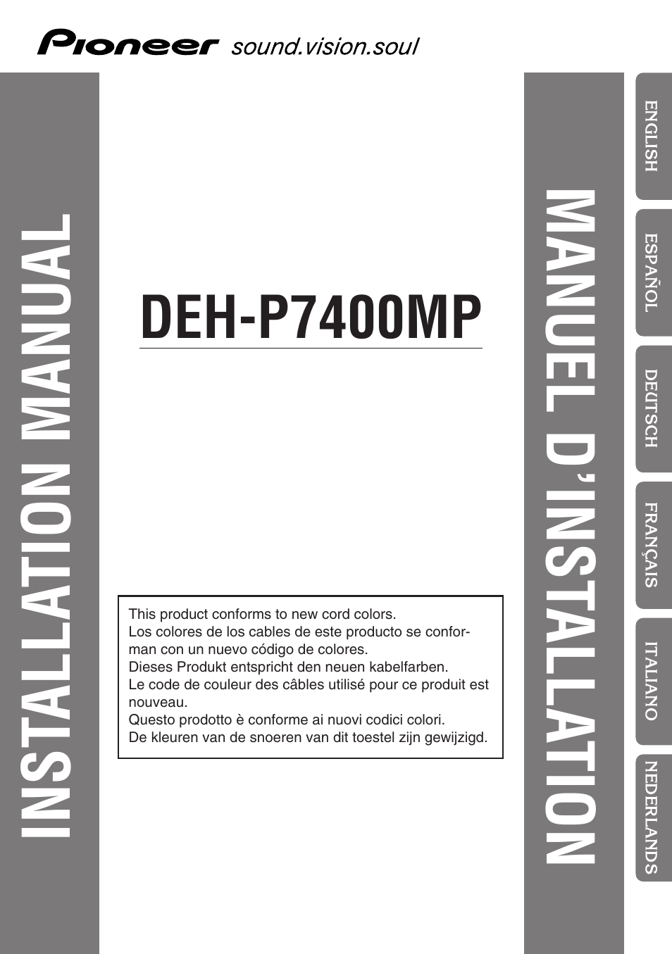 Pioneer DEH-P7400MP User Manual | 52 pages