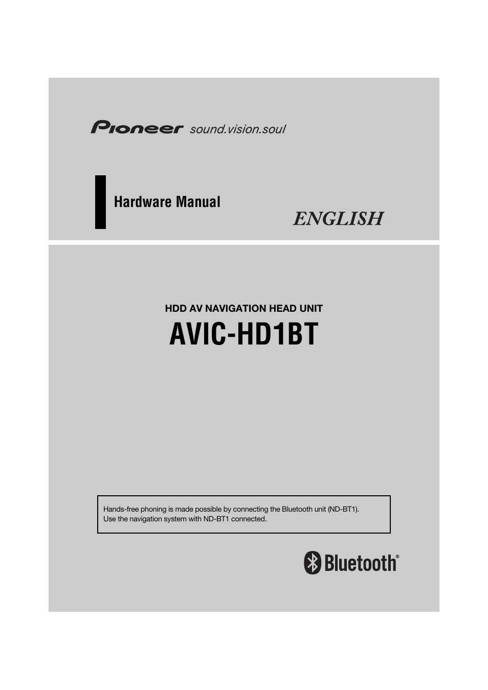 Pioneer AVIC-HD1BT User Manual | 25 pages