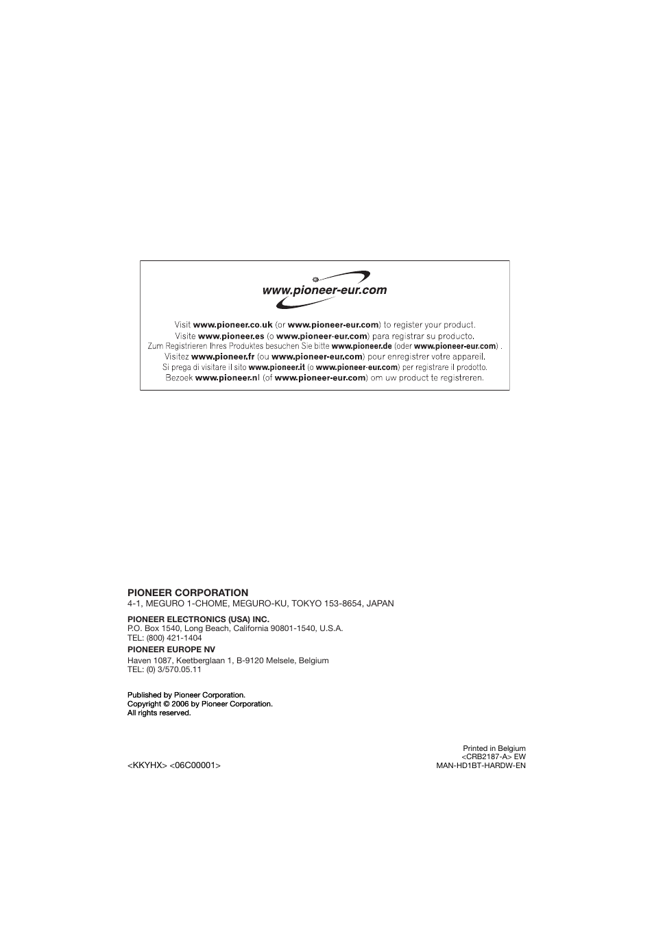 Pioneer AVIC-HD1BT User Manual | Page 25 / 25