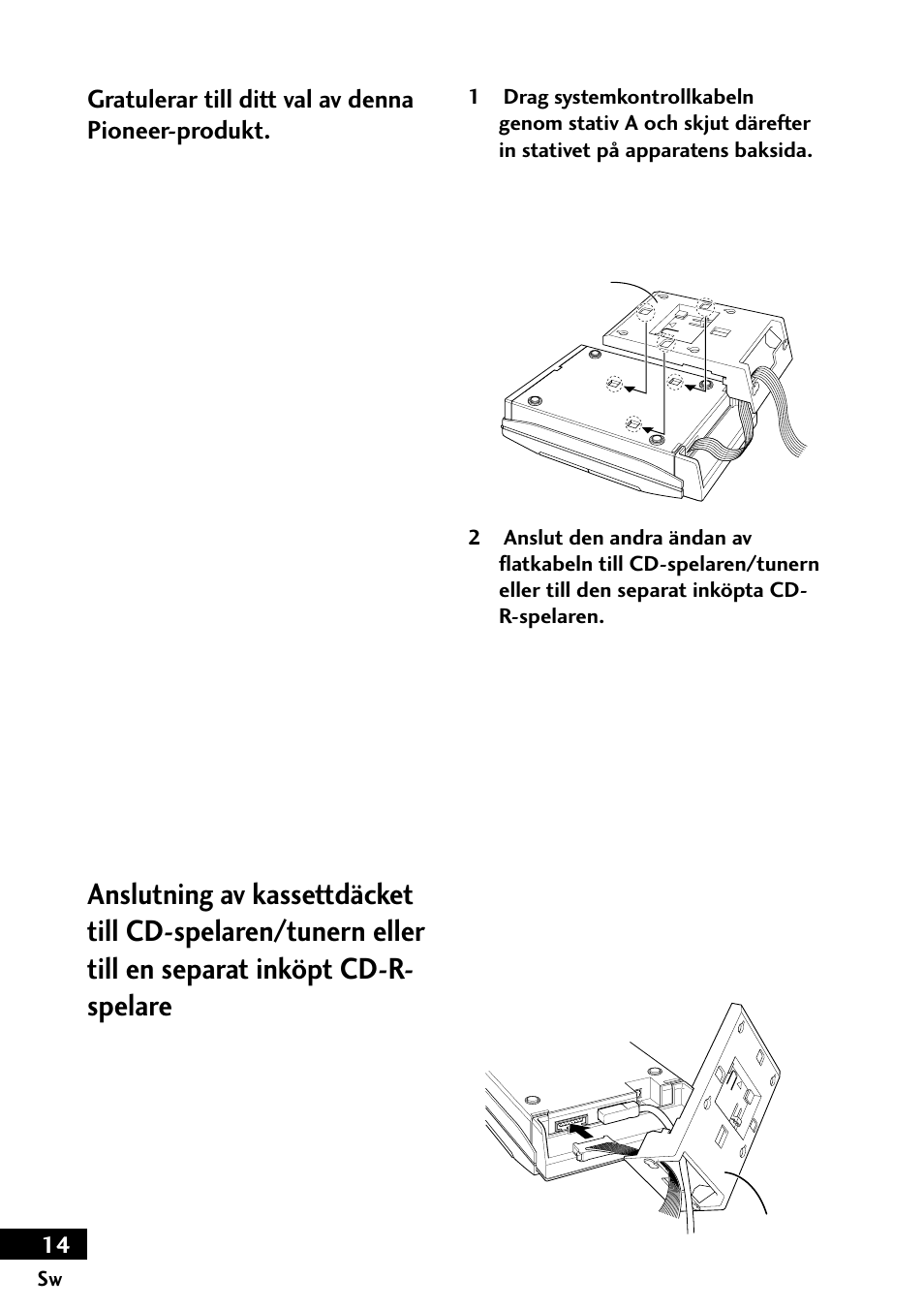 Gratulerar till ditt val av denna pioneer-produkt | Pioneer CT-F10 User Manual | Page 14 / 20