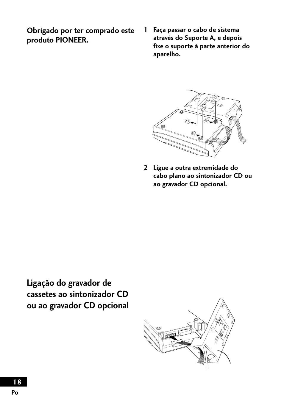 Obrigado por ter comprado este produto pioneer | Pioneer CT-F10 User Manual | Page 18 / 20