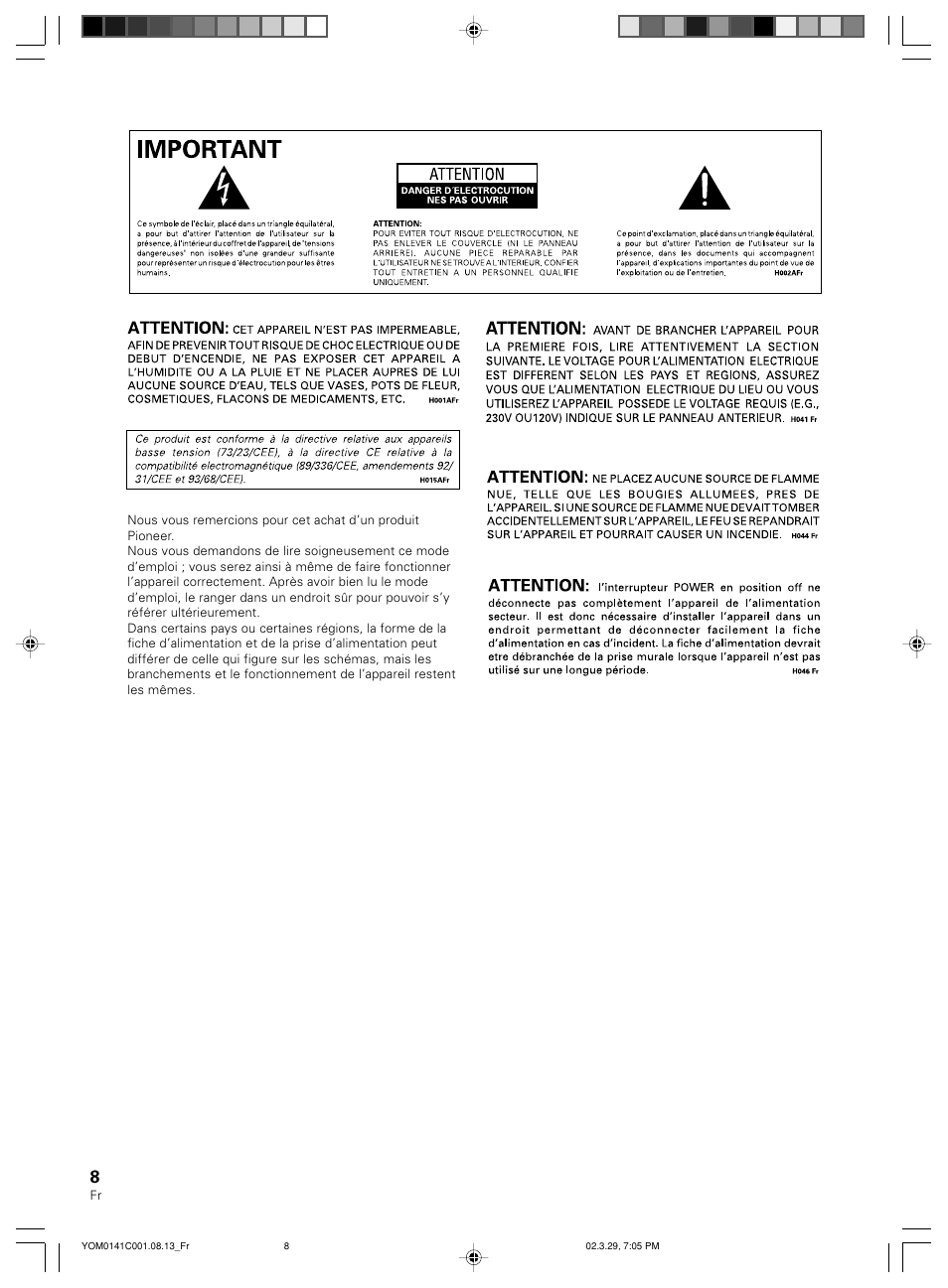Pioneer S-W40S User Manual | Page 8 / 52