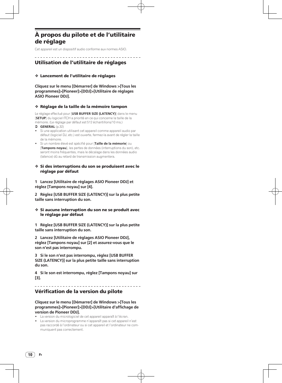 À propos du pilote et de l’utilitaire de réglage | Pioneer DDJ-S1 User Manual | Page 44 / 112