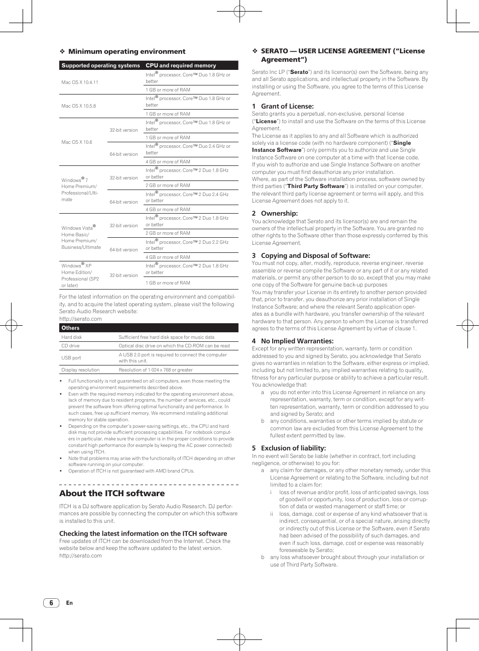 About the itch software | Pioneer DDJ-S1 User Manual | Page 6 / 112