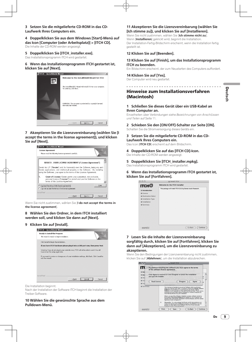 Hinweise zum installationsverfahren (macintosh) | Pioneer DDJ-S1 User Manual | Page 81 / 112