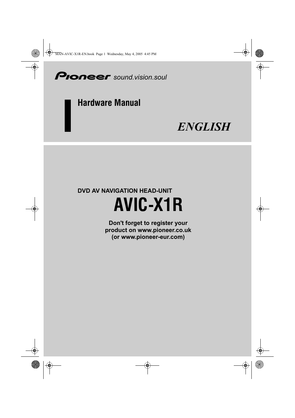 Pioneer AVIC-X1R User Manual | 30 pages