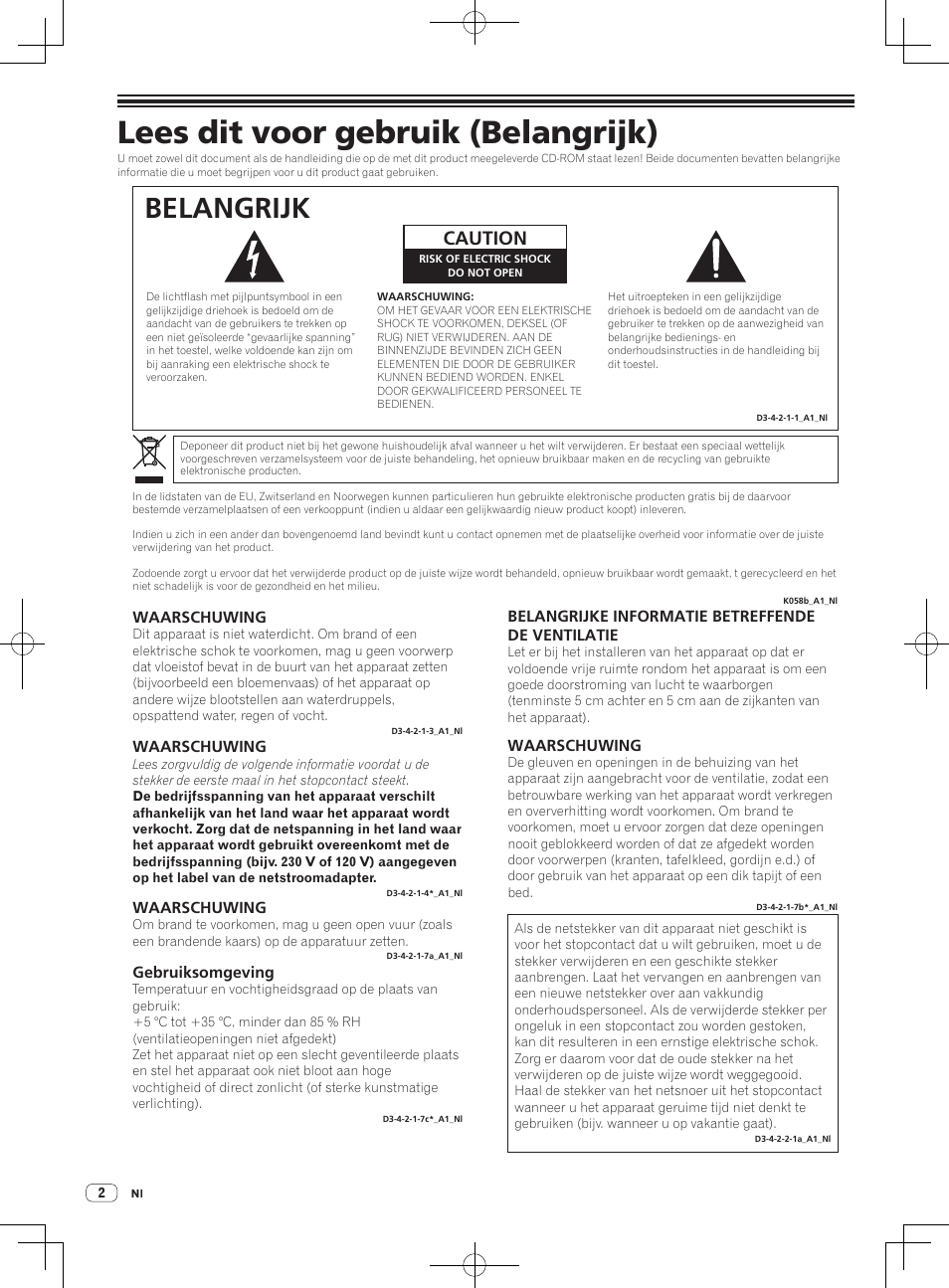 Lees dit voor gebruik (belangrijk), Dj-systeem, Belangrijk | Caution | Pioneer XDJ-AERO User Manual | Page 18 / 36