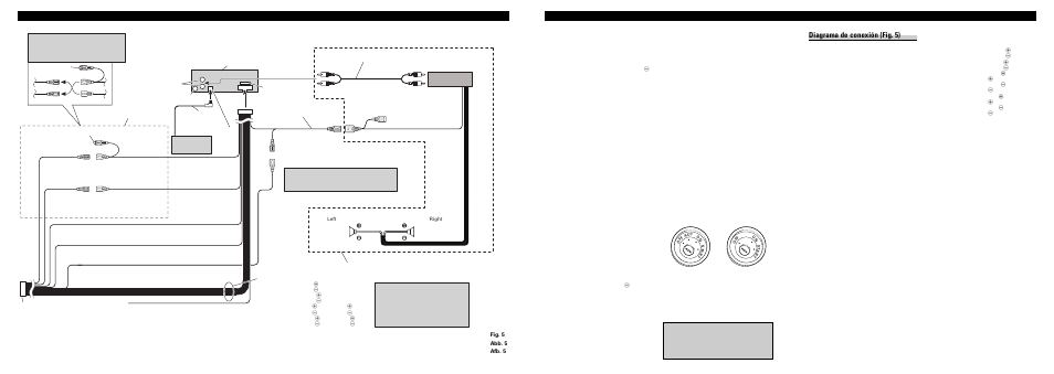 Conexión de las unidades, Español, Connecting the units | Diagrama de conexión (fig. 5) | Pioneer KEH-P6010RB User Manual | Page 4 / 6