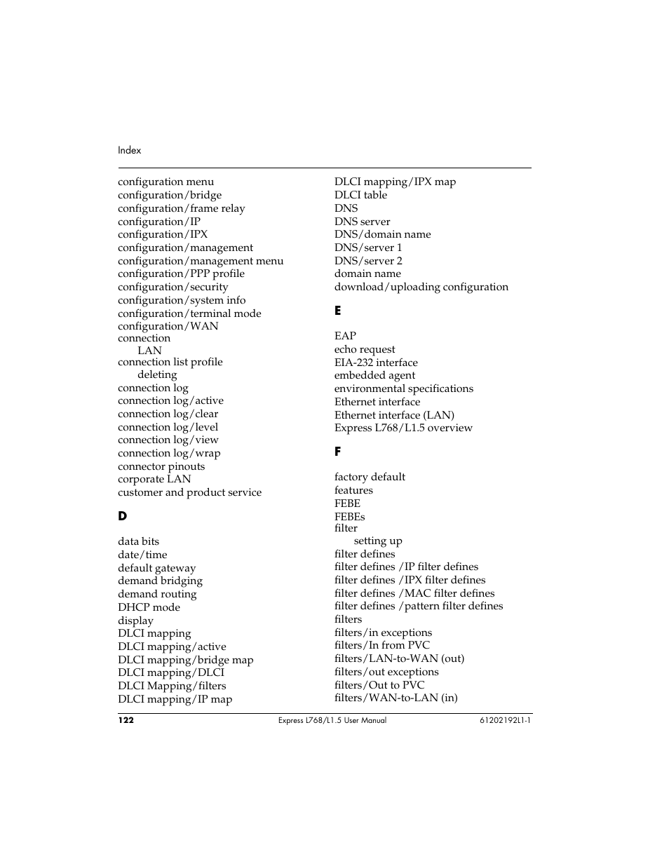 ADTRAN L768 User Manual | Page 138 / 145
