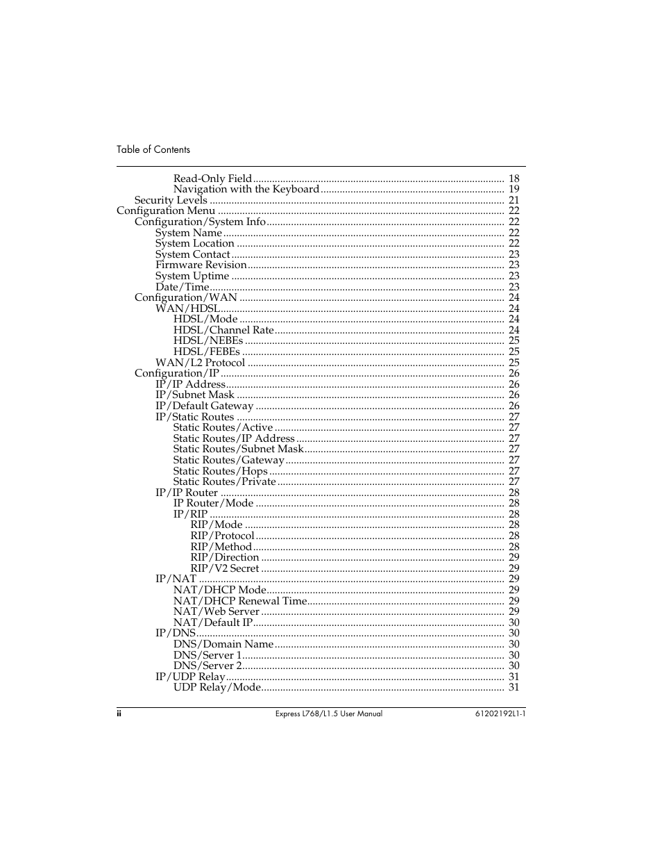 ADTRAN L768 User Manual | Page 6 / 145