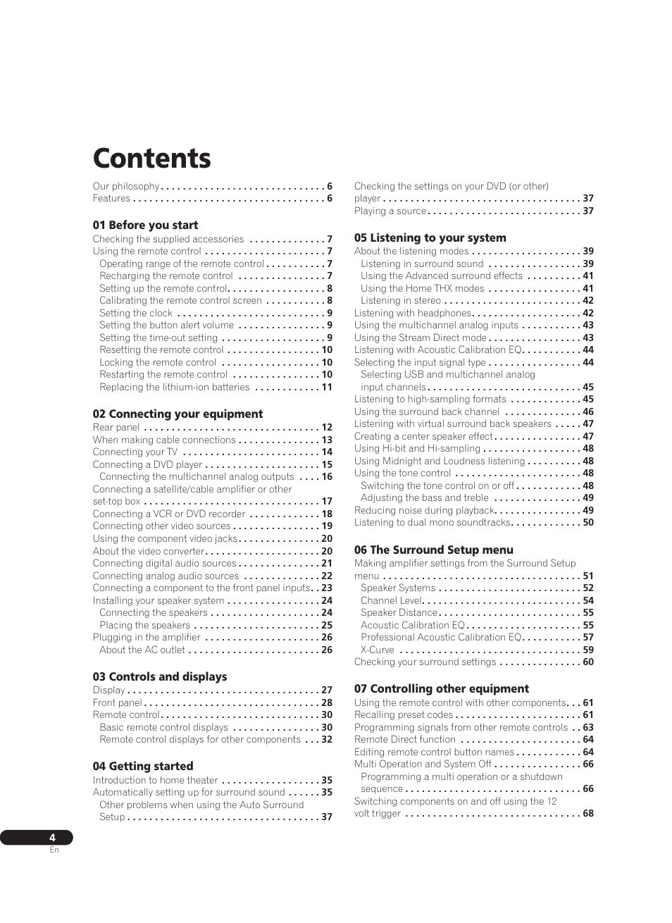 Pioneer VSA-AX10Ai-S User Manual | Page 4 / 104