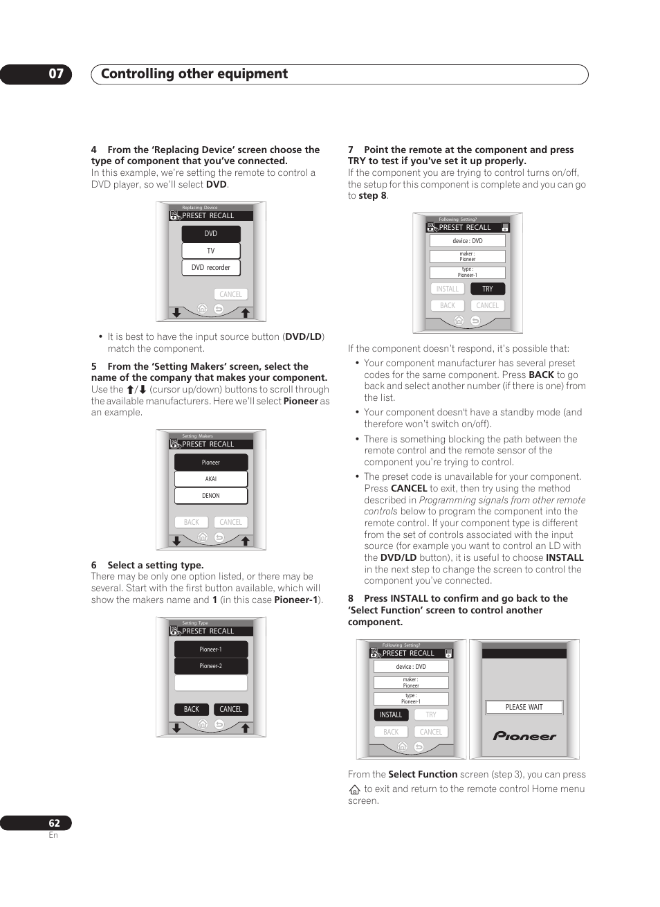 Controlling other equipment 07 | Pioneer VSA-AX10Ai-S User Manual | Page 62 / 104