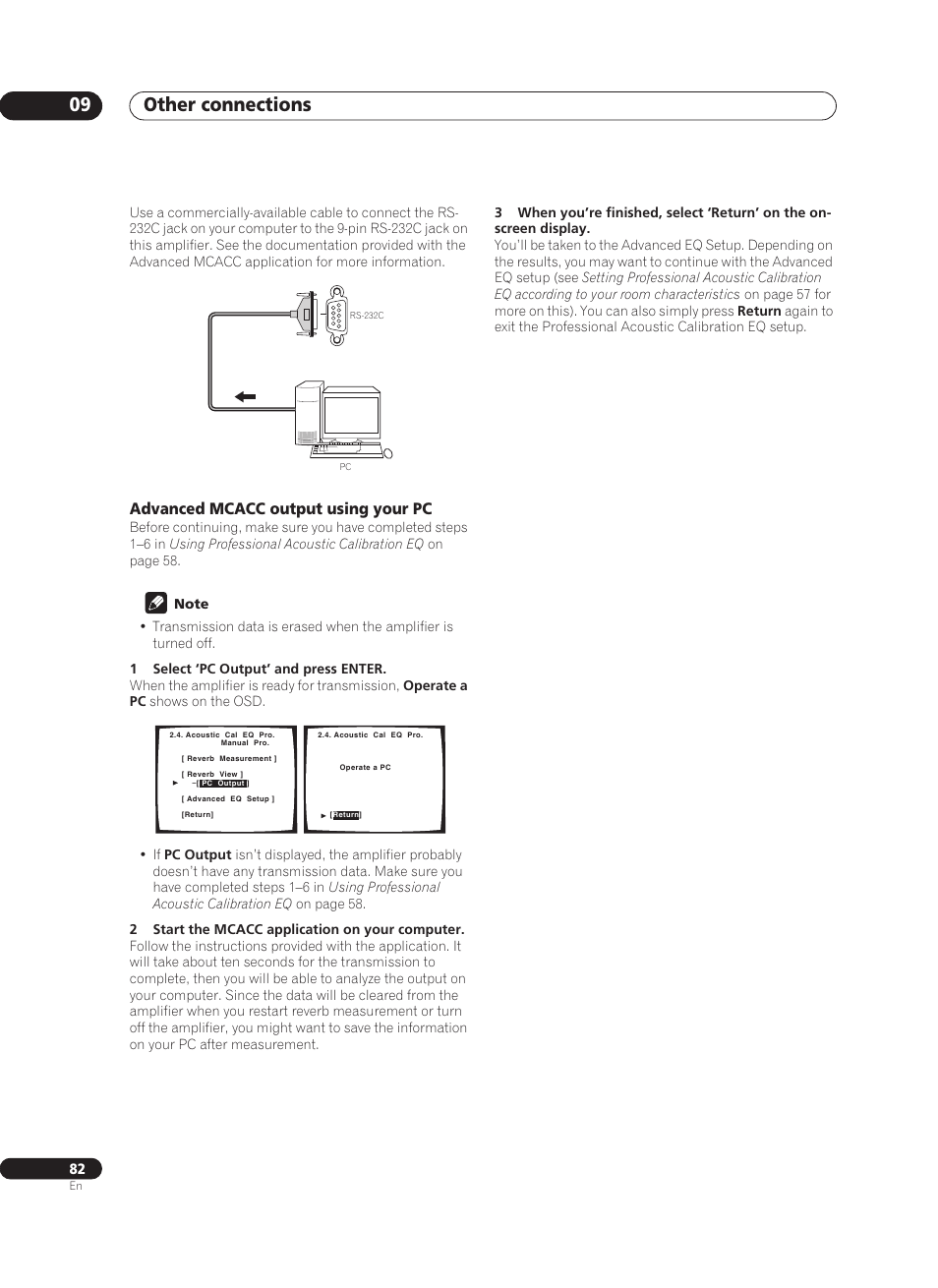 Advanced mcacc output using your pc, Other connections 09 | Pioneer VSA-AX10Ai-S User Manual | Page 82 / 104