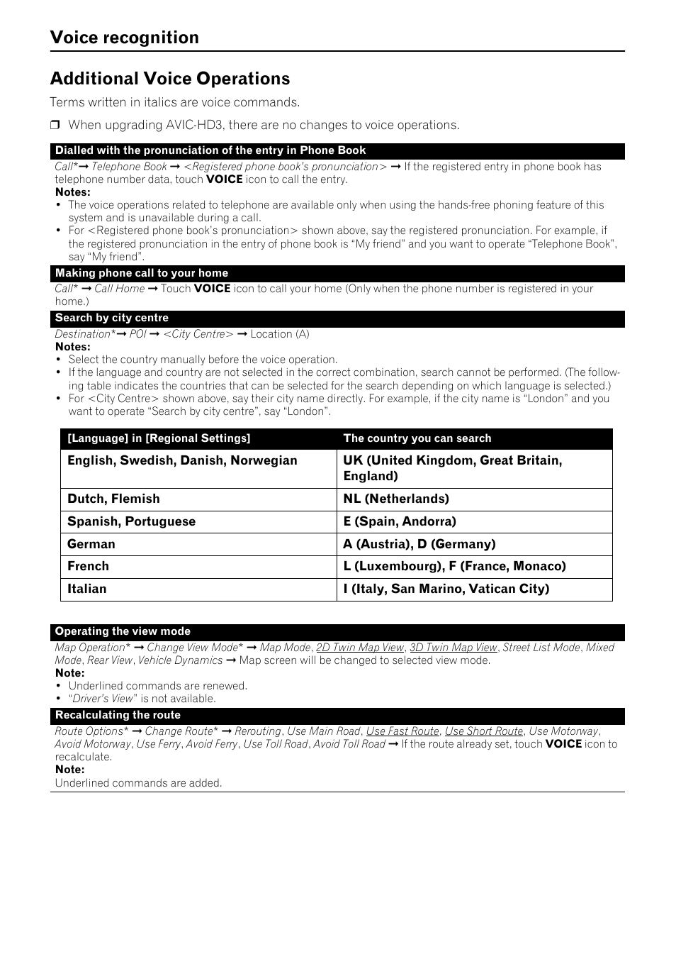 Voice recognition additional voice operations | Pioneer CNDV-800HD User Manual | Page 16 / 18