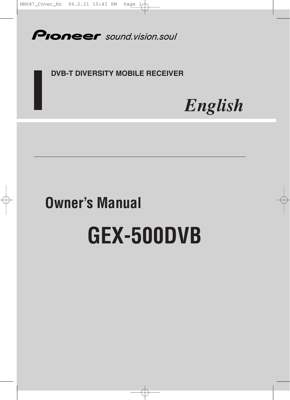 Pioneer GEX-500DVB User Manual | 46 pages