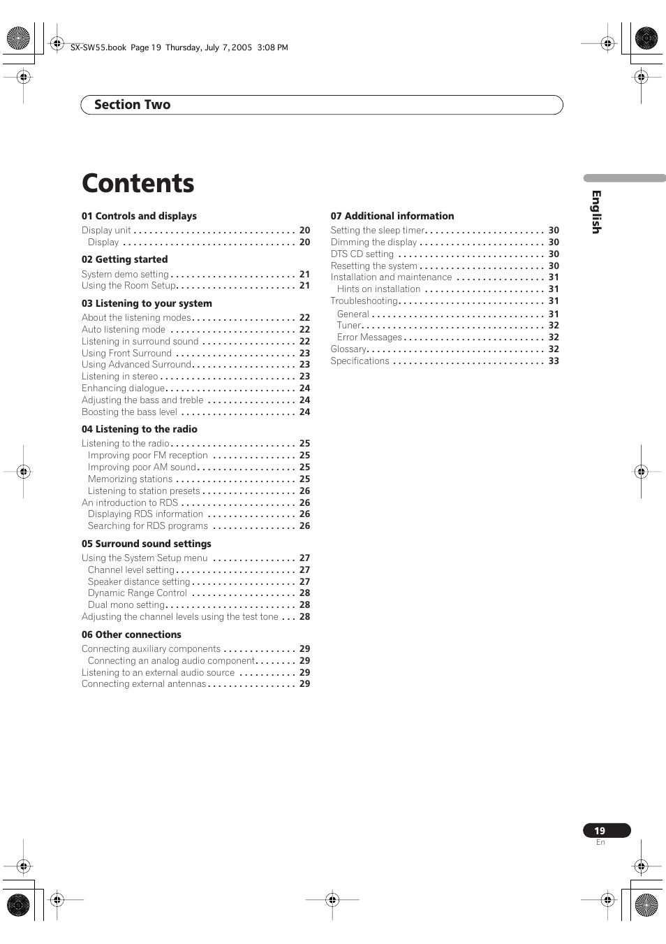 Pioneer RCS-55 User Manual | Page 19 / 104