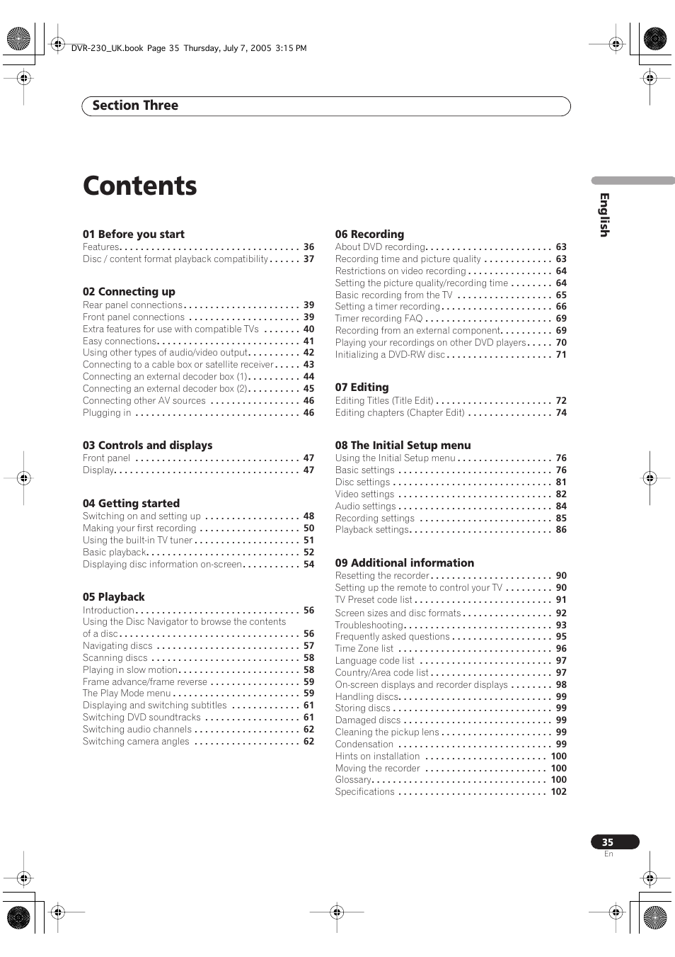 Pioneer RCS-55 User Manual | Page 35 / 104