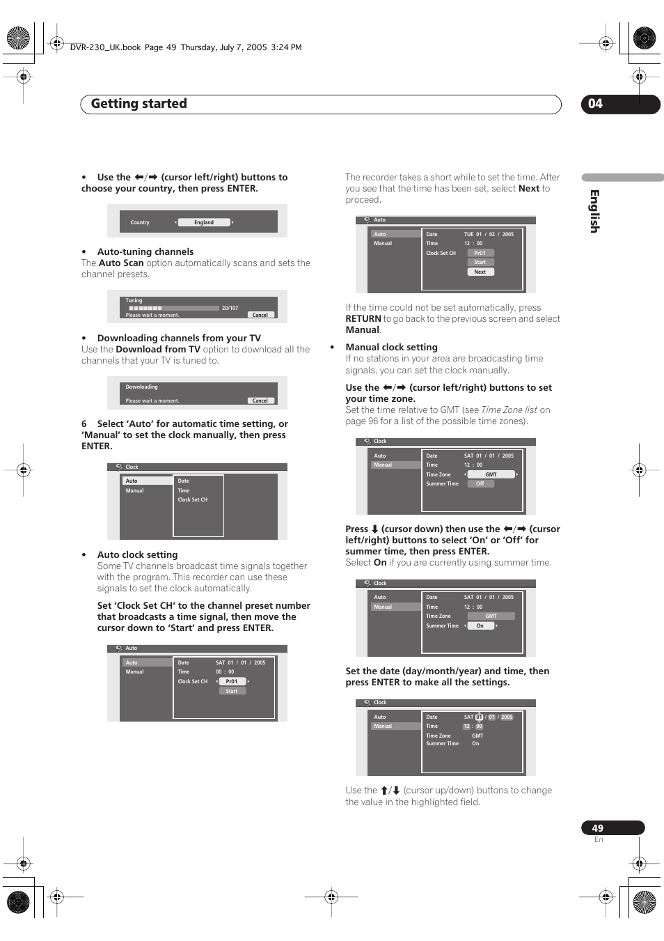 Getting started 04, English | Pioneer RCS-55 User Manual | Page 49 / 104