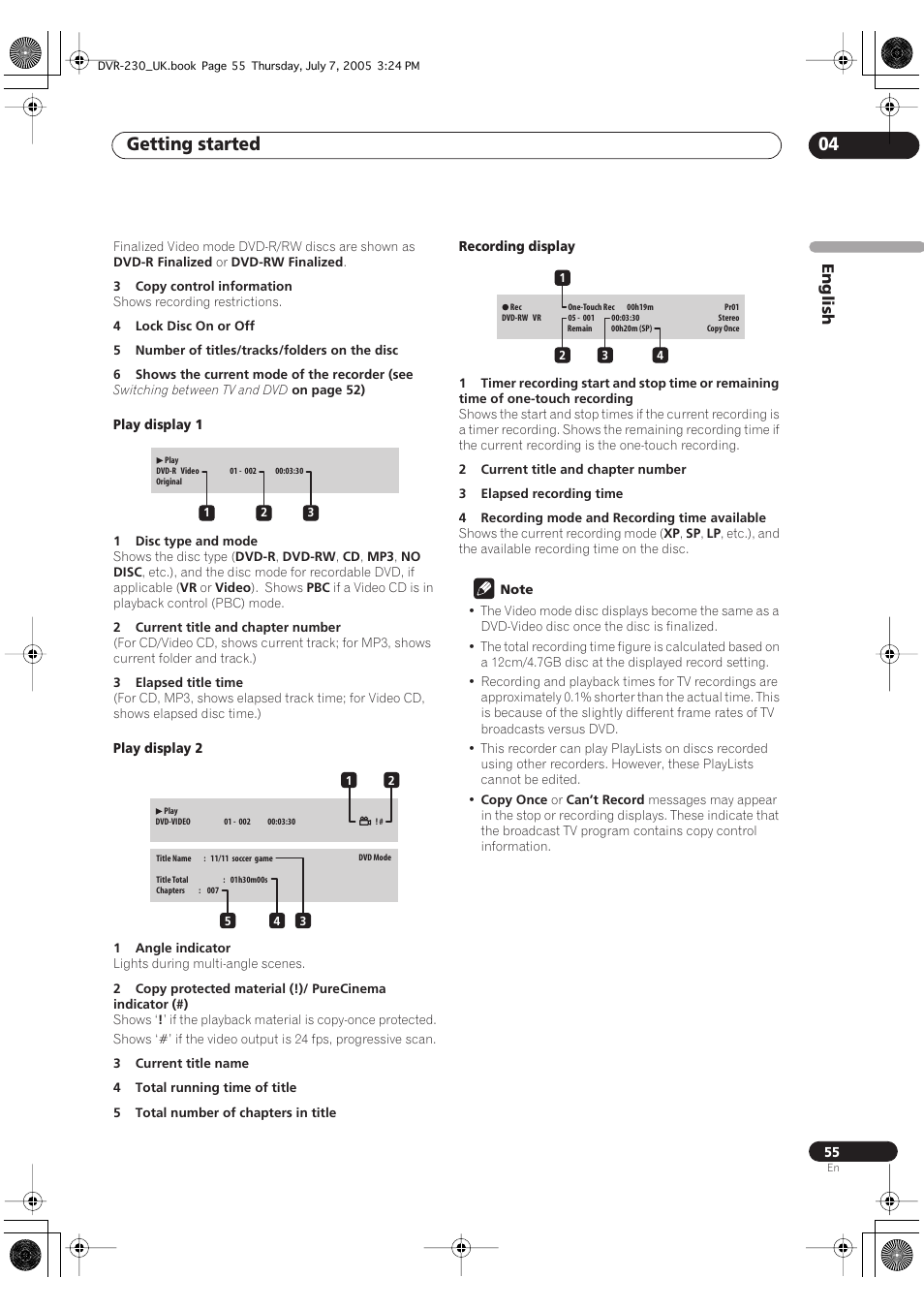 Getting started 04 | Pioneer RCS-55 User Manual | Page 55 / 104