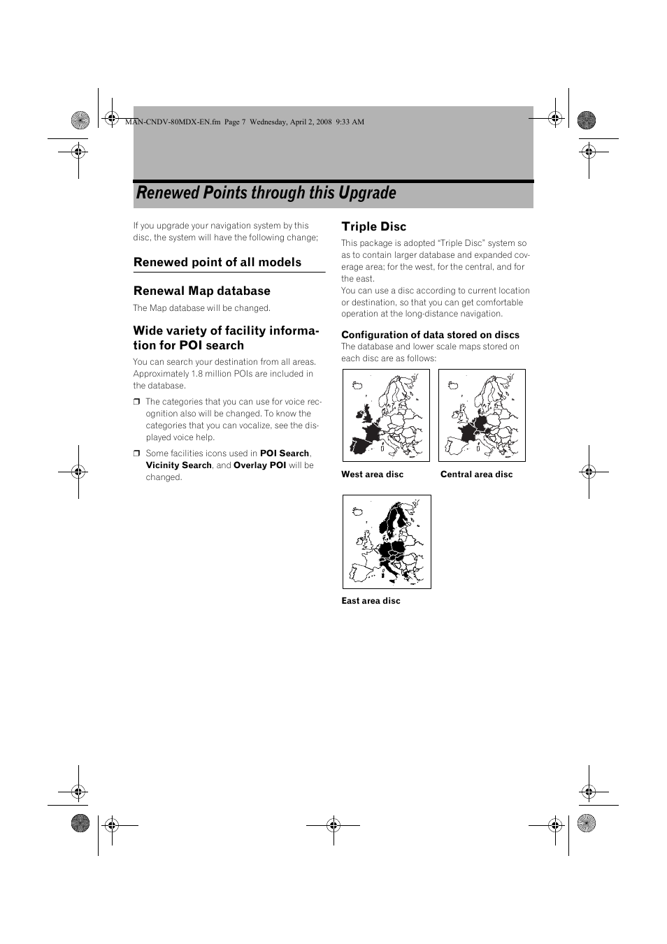 Renewed points through this upgrade | Pioneer CNDV-80MT User Manual | Page 7 / 14
