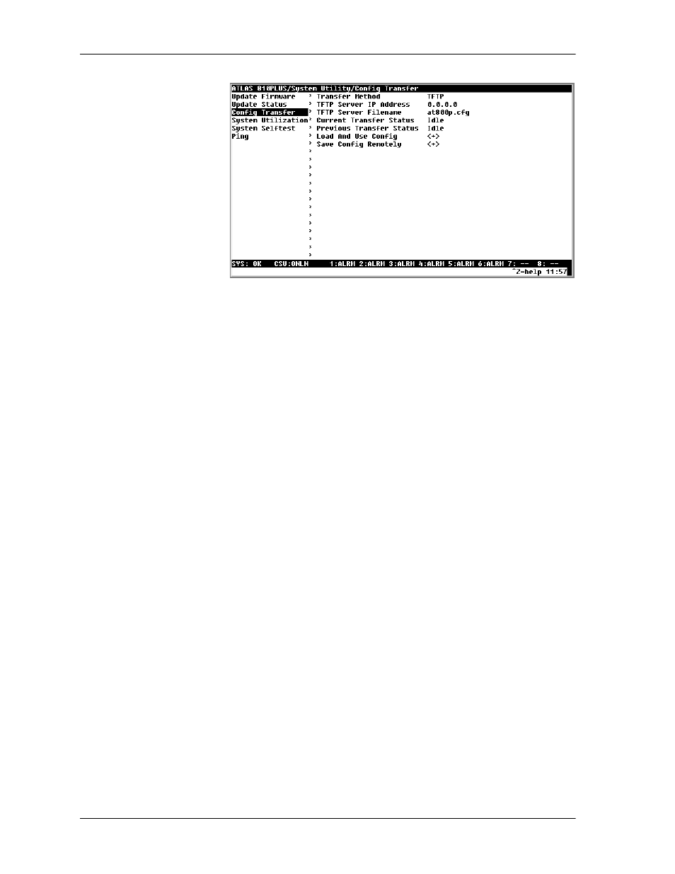Figure 10-2. update firmware menu interface -6 | ADTRAN ATLAS 810 Plus User Manual | Page 130 / 188