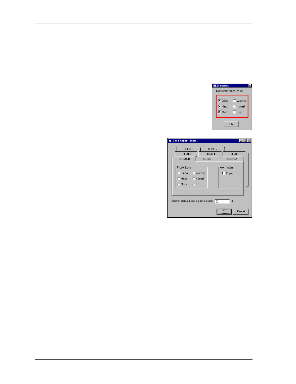 Log files, Erase log files, Define red events | Properties, Clear red events, Help, Telnet utility, Log files -4, Help -4 telnet utility -4 | ADTRAN ATLAS 810 Plus User Manual | Page 140 / 188