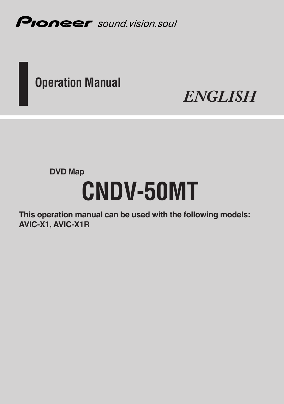Pioneer CNDV-50MT User Manual | 137 pages