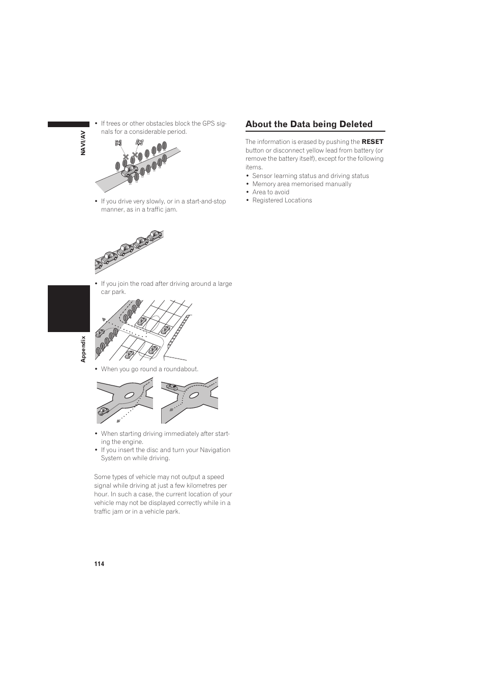 About the data being deleted 114, About the data being deleted | Pioneer CNDV-50MT User Manual | Page 116 / 137