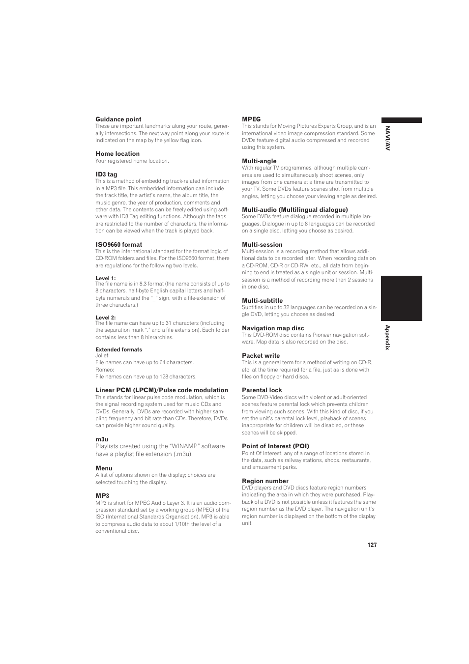 Pioneer CNDV-50MT User Manual | Page 129 / 137