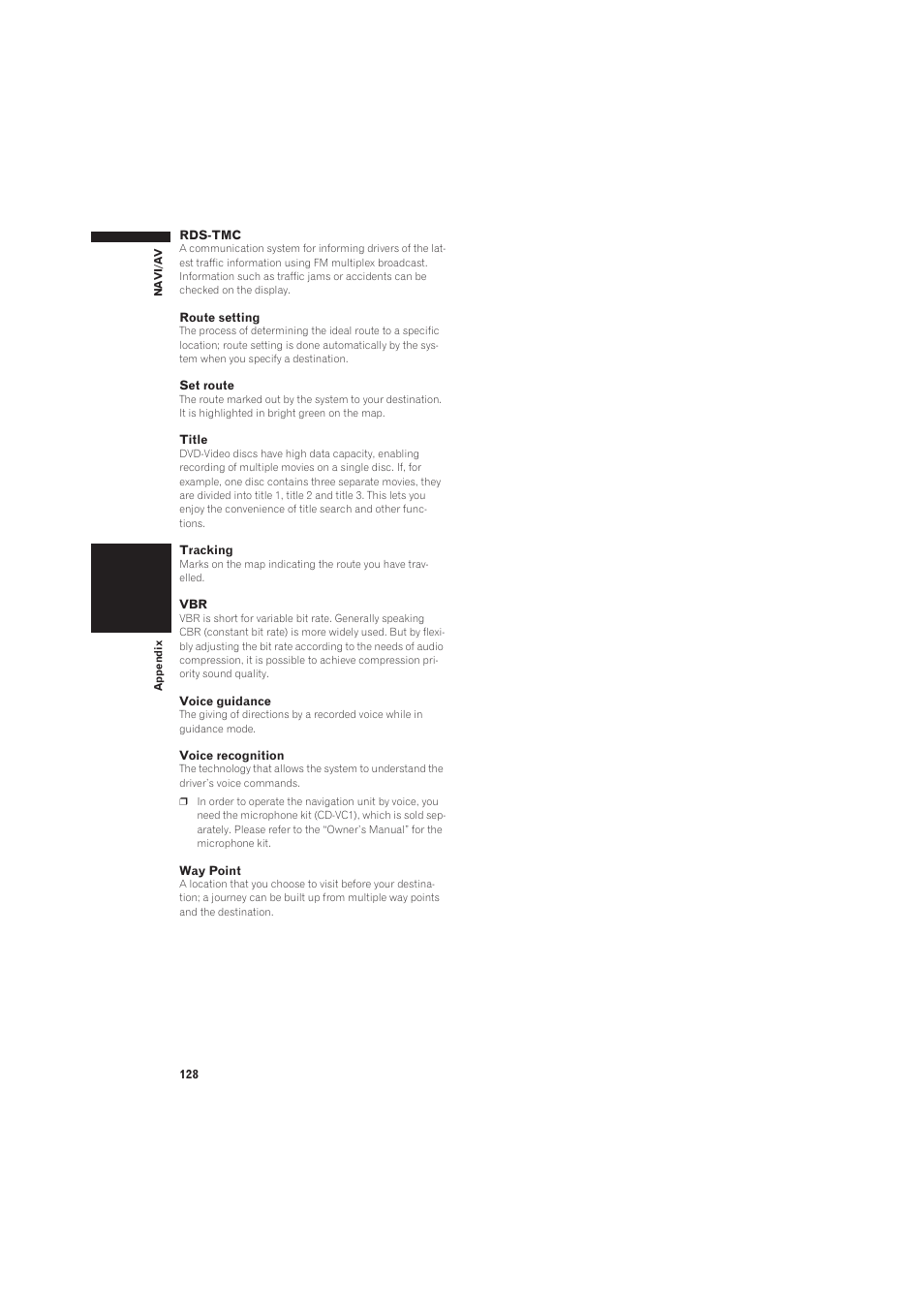 Pioneer CNDV-50MT User Manual | Page 130 / 137