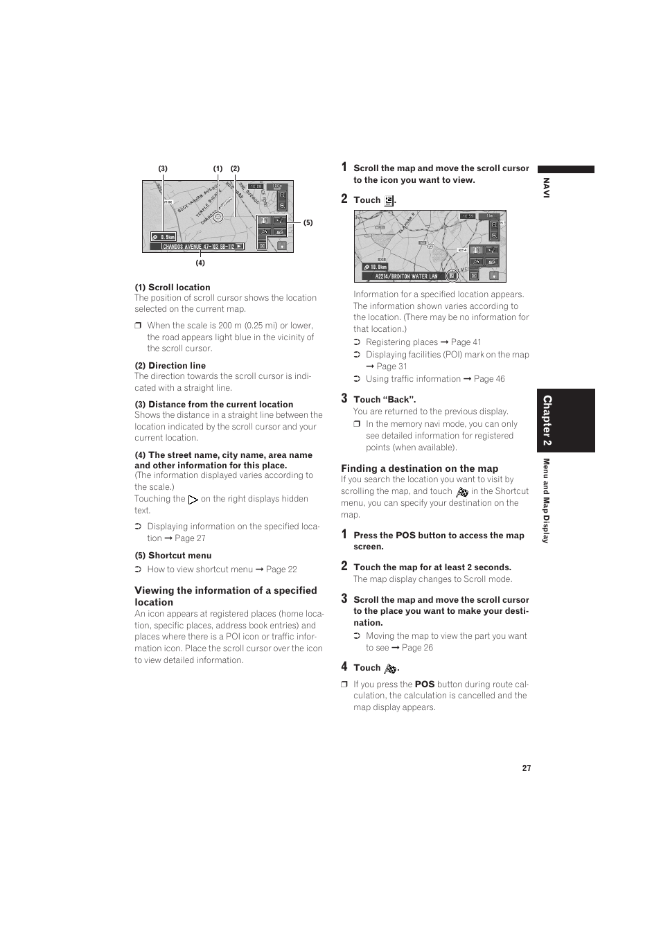 Searching the destination by map | Pioneer CNDV-50MT User Manual | Page 29 / 137