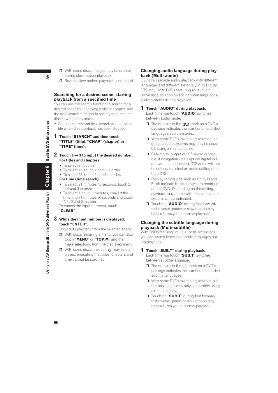 Pioneer CNDV-50MT User Manual | Page 68 / 137