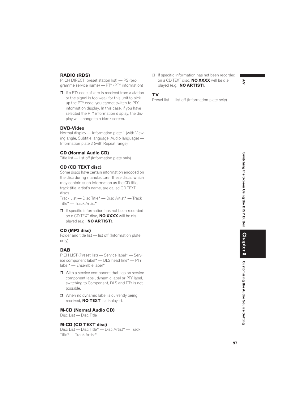 Chapter 8 | Pioneer CNDV-50MT User Manual | Page 99 / 137