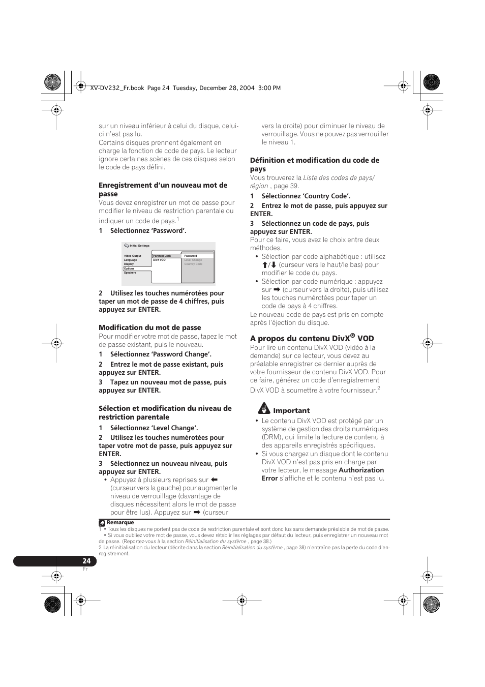 A propos du contenu divx® vod, A propos du contenu divx | Pioneer DCS-240 User Manual | Page 62 / 120